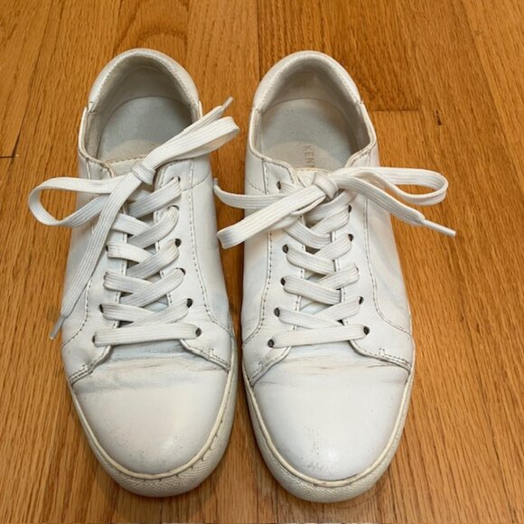 Kenneth Cole White leather Kam sneaker Size 6 - Picture 2 of 8
